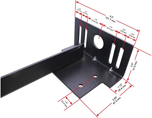 TECH TEAM Bed Frame Extension Set, Extend a Metal Bedframe to Meet a Headboard Footboard, 2 Pieces, Hardware Included, Black - Thumbnail 3