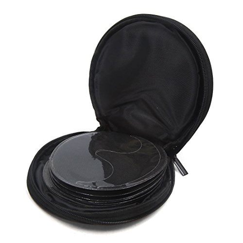 Disques CD Sac de Rangement Gris avec Fermeture Éclair Ronde Sourcingmap