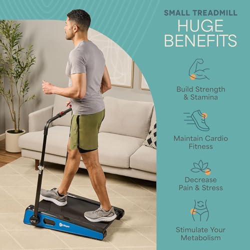Image of LifePro PacerMini Compact Walking Pad Treadmill with Incline - Under Desk Walking Treadmill for Home Mini Apartment & Office Portable Low Profile Quiet Electric with Remote Control & LED Display