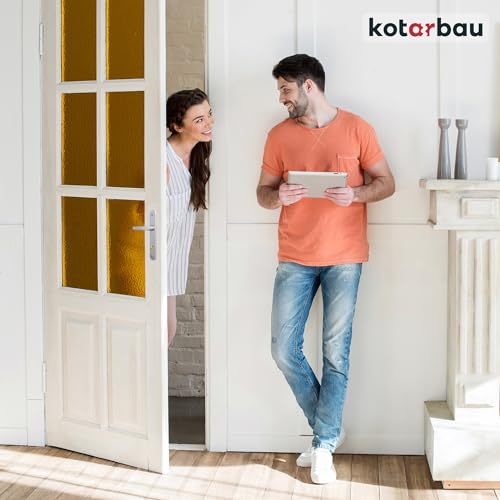 KOTARBAU® Türgriff 90 mm Rechts Links für Profilzylinder Silber Türgarnitur Türbeschlag Türdrücker Türklinke Drückergarnitur Zimmertür Klinke Alu