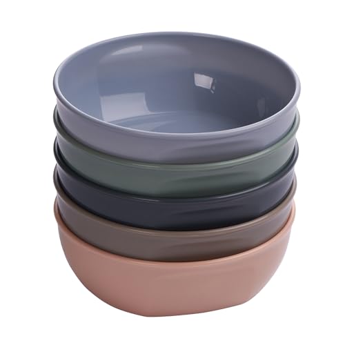 Vital Baby Nourish Perfectly Simple Bowls Stackable BPA-Free EarthSmart Biodegradable Microwave & Dishwasher Safe Everyday Feeding Bowls for Toddlers & Adults 6m+ 5 Pack