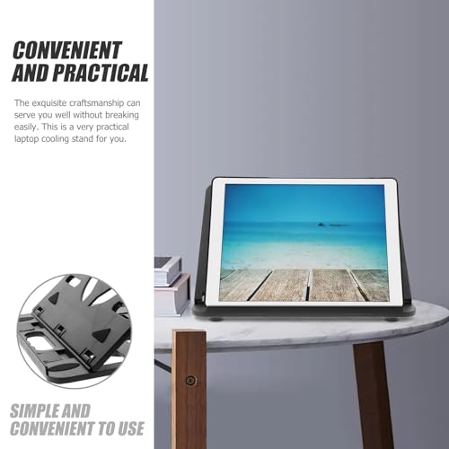 Base plegable ajustable para laptop de plástico negro miniatura 3