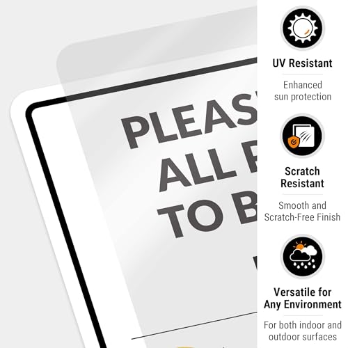 Image of Package Delivery Sign, Delivery Instructions Deliver All Package to Back Door Right Arrow Sign, 10x7 Inches, 4 Mil Vinyl Decal Stickers Weather Resistant, Made in USA