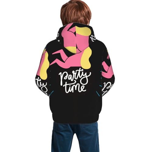 Party time Kid Hoodies Boys Sweatshirts Girls Pullover with Pocket4
