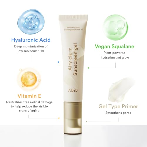 Abib Airy Clear Sunscreen Gel SPF30 1.01 fl.oz / 30 g (Semi- matte) | Korean Suncreen, Suncare, Sunblock, No White cast, Reef Safe, Primer poreless - Image 5