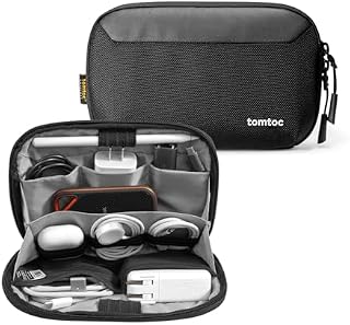 tomtoc Torba na akcesoria, torba na kable, akcesoria elektroniczne, akcesoria do laptopa, organizer, torba na kabel, akcesoria podróżne, etui na adapter, ładowarkę, kabel, dysk twardy