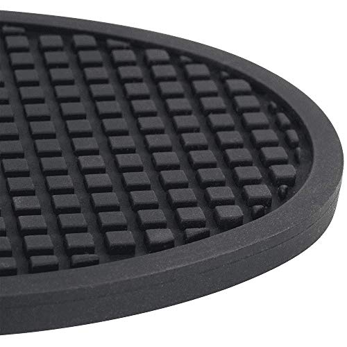 American Metalcraft Trvo53 Cast Iron Silicone Trivets, 5.5" Length X 3.75" Width, Black #TOP1