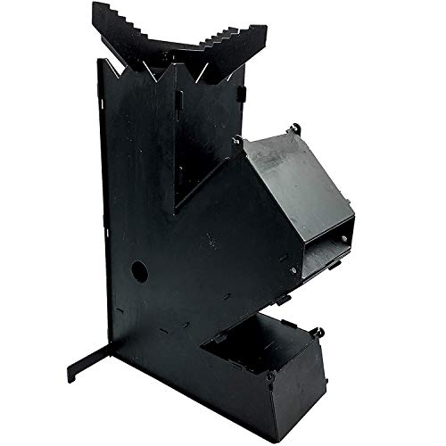HellFire Heavy Duty Portable Rocket Stove - Portable Wood Burning Camp Stove Perfect