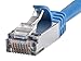 Monoprice Cat7 7ft Blue Patch Cable Double Shielded (S/FTP) 26AWG 10G Pure Bare Copper Snagless RJ45 Entegrade Series Ethernet Cable