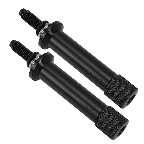 2 bulloni di ricambio per sella a sgancio rapido per moto Triumph Thruxton Bonneville Scrambler T100 2001-2015 vite lunga senza attrezzi (colore: nero)