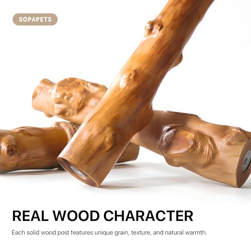 Árbol para gatos Sopapets Maine Coon con madera sólida y cojines removibles miniatura 3