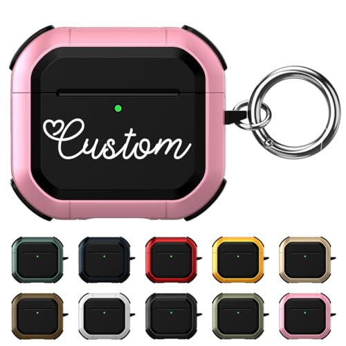 AirPods Pro 3 2025�p�p�[�\�i���C�Y�P�[�X�AAirPods 4 3 2 1�p �J�X�^�}�C�Y �l�[���V�O�l�`���[ �C�j�V���� �A�[�}�[�J�o�[ Pro 2/1�p �L�[�`�F�[���t�� �~���^���[�n�[�h�V�F�� �t���{�f�B �ϏՌ� �ی�V���R���X�L��