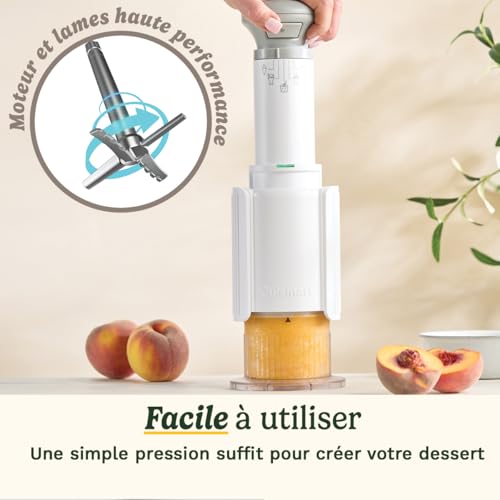 Cuisinart Freeze Wand® Sorbetière | Inclus : 3 pots à dessert de 240 ml | 5 programmes : Glace, Sorbet, Milkshake, Granité, Mélanges | riche en protéines, sans produits laitiers, végan