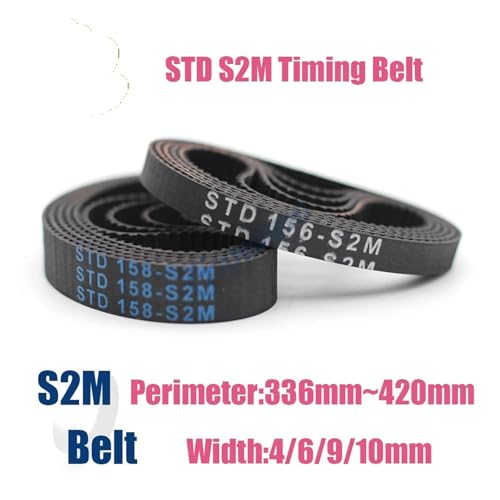 Courroie S2M 380mm anti-glissement en caoutchouc 9mm pour une synchronisation stable - 2