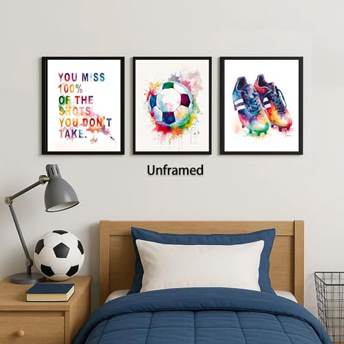 Image of Frimeeme Graffiti Soccer Canvas Wall Art, 8x10 In, Unframed