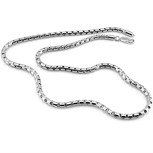 5mm Box Chain 925 Sterling Silver Nickel Free Necklace Lobster Claw Clasp 18