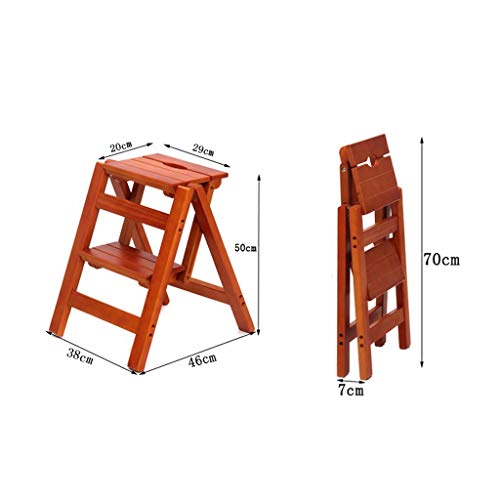 Tabouret d'échelle intérieure double usage : la solution stable en bois blanc pour petits espaces - 4
