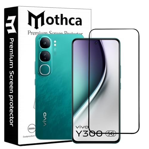 Image of Mothca Military-Grade Tempered Glass Screen Protector Compatible for Vivo Y300 with Edge to Edge Coverage - Case Friendly, Anti-Scratch & Bubble-Free Installation Kit