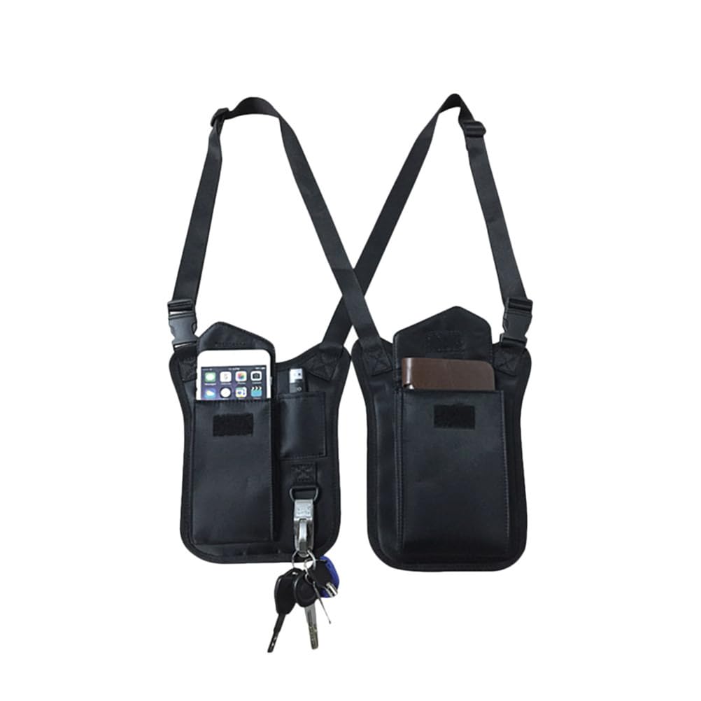 BESPORTBLE Aisselle en Nylon ImperméAble avec BandoulièRe RéGlable sous Les Aisselles Antivol À Trois Poches pour Hommes Et Femmes IdéAl Voyage Et ActivitéS Outdoor