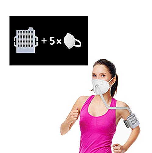 Rechargeable Electrical Air Purifying Respirator, Reusable 3 Speeds Fan Modes Air Purifier with HEPA Filter for Outdoor Sports Housework