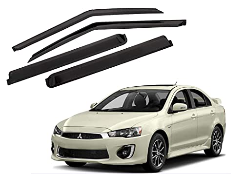 Image of CAR SAAZ Unbreakable Door Visor for Lancer (2004-2012)(Set of 4 Pcs)