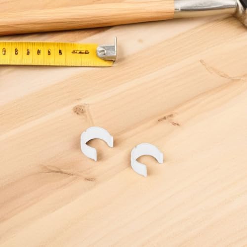 Image of Balacoo 10-Pack U-Shaped Ceiling Curtain Rod Brackets | Plastic, Non-slip, 1.14 inch Poles