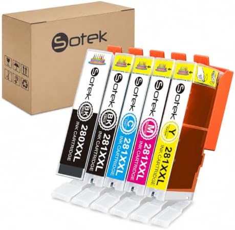 Sotek PGI-280 CLI-281 Ink Cartridge, 280 281 Ink Use with TR7520 TS702 image 2