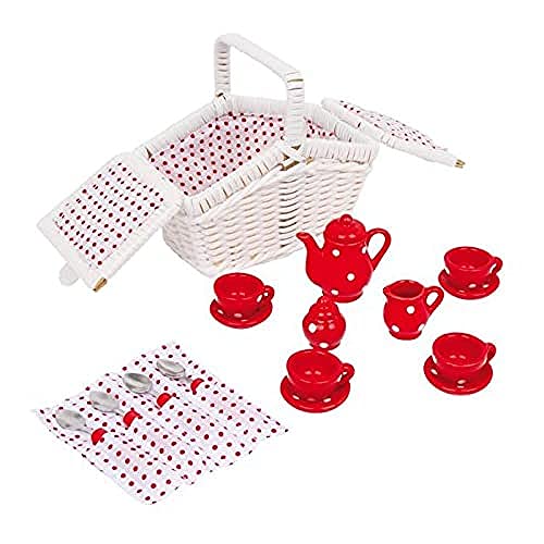 Small Foot Company - 2020988 - Jeu D'imitation - Cuisine - Panier De Pique-Nique - Tina - 17 Pièces