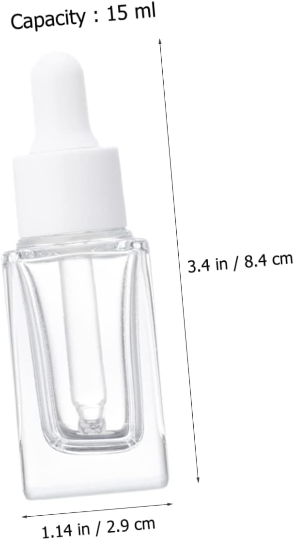 NOLITOY 10pcs Travel Essential Oil Bottles Glass Dropper Bottles Leak Cap Perfume Oil Dispenser