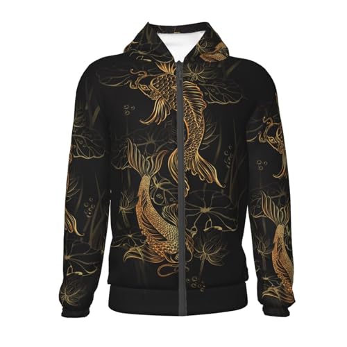 Moon Phases Kid Hoodies Boys Zip Up Sweatshirts Girls Pullover with Pocket2