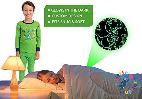 Little Jupiter Pajamas for Boys - Glow In The Dark - Dinosaur - Space Astronaut - Shark - Christmas PJ's for Boys & Girls3