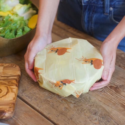 WaxWrap-Beeswax-Wraps-for-Food-Organic-Cotton-Beeswax-Wrap-Eco-Friendly-Reusable-Stretch-Wrap-Bees-Wax-Wraps-Reusable-Food-Storage-Cut-to-Any-Size-Beeswax-Paper-Roll-15-x-47