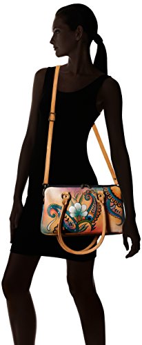 Image of Anna by Anuschka Women's Hand-Painted Genuine Leather Multi Compartment Satchel