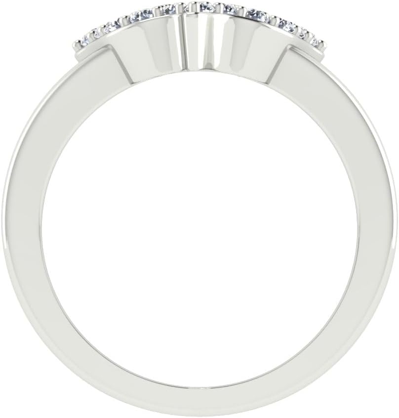 Alpha Kappa Alpha Rings for Women,925 Sterling Silver White Ivy Leaf Ring with White Cubic Zirconia(AKA-R003-White)