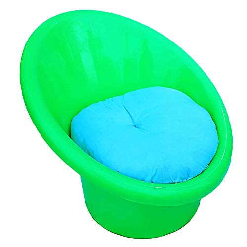 Image of Tub Chair with Complimentary Cushions Set of 2 (Plastic, Standard, Green)