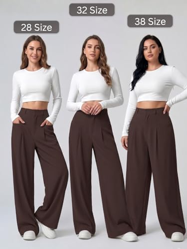 Image of GRECIILOOKS Trousers for Woman | Womens High Rise High Waist Flared Korean Style | Formal Pant for Women Office Wear| Track Pants for Womans Elegant for College & Events (Available in Plus Size)