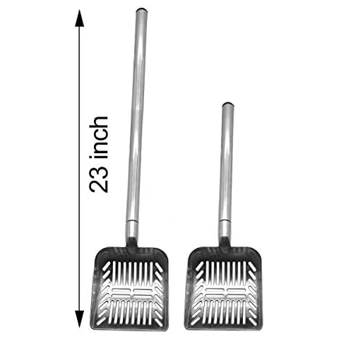 TOYPOPOR Stainless Steel Cat Litter Scoop 23 inches Telescoping Litter Scoop with Long Handle Perfect Scooper for Cats and Dogs Cover