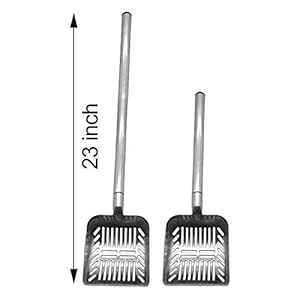 TOYPOPOR Edelstahl Katzenstreuschaufel mit langem Griff