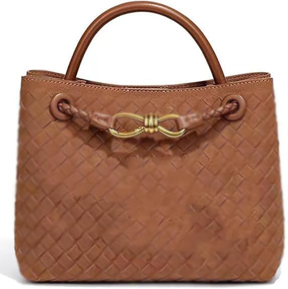 Suede Woven Tote Bag for Women Retro Woven Bag Handbag Bow Shoulder Satchel Suede Crossbody Purse Top Handle Tote Handbags