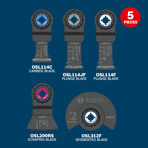 Image of Bosch OSL005C 5 pc. Starlock Oscillating Multi-Tool Accessory Blade Set