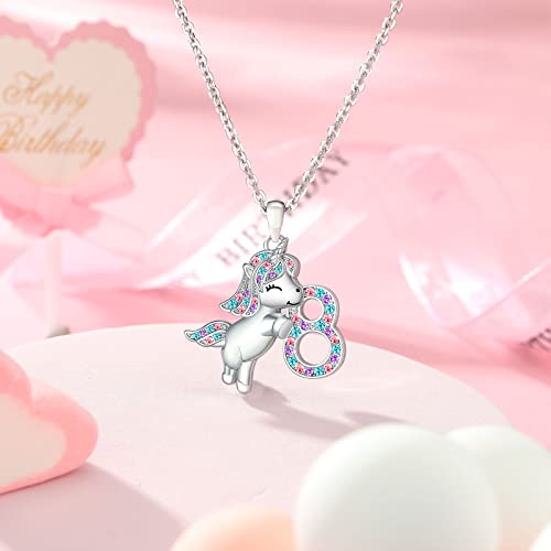 Birthday Gifts for 1-10 Year Old Girl Unicorn Necklace for Girls3