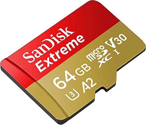 Image of SanDisk Extreme uSD,160 MB /s R, 60MB /s W,C10,UHS,U3,V30,A2,64GB, for 4K Video on Smartphones, Action Cams & Drones