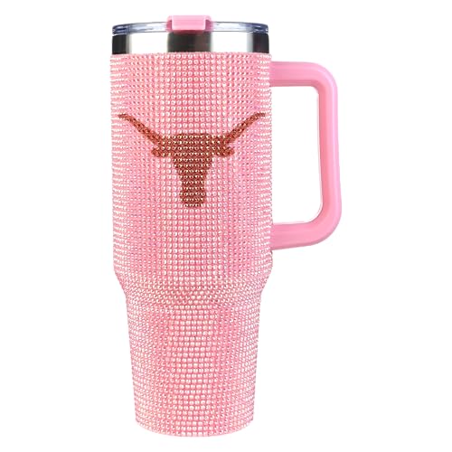 Image of The Memory Company Officially Licensed 40oz Pink Bling Game Day Tumbler, University of Texas
