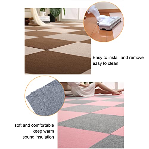 Carpet Squares Self Adhesive Carpet Tiles, 11.8" X 11.8" Residential Carpet Floor Tiles, Non-Slip Peel And Stick Carpet Tile, Home Furnishings Floor, Easy Install Diy, 30Til(Size:11.8Inch,Color:khaki) #TOP4