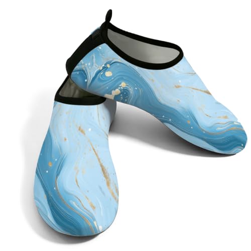 Zapatos acuáticos unisex de secado rápido con diseño abstracto azul para playa y surf