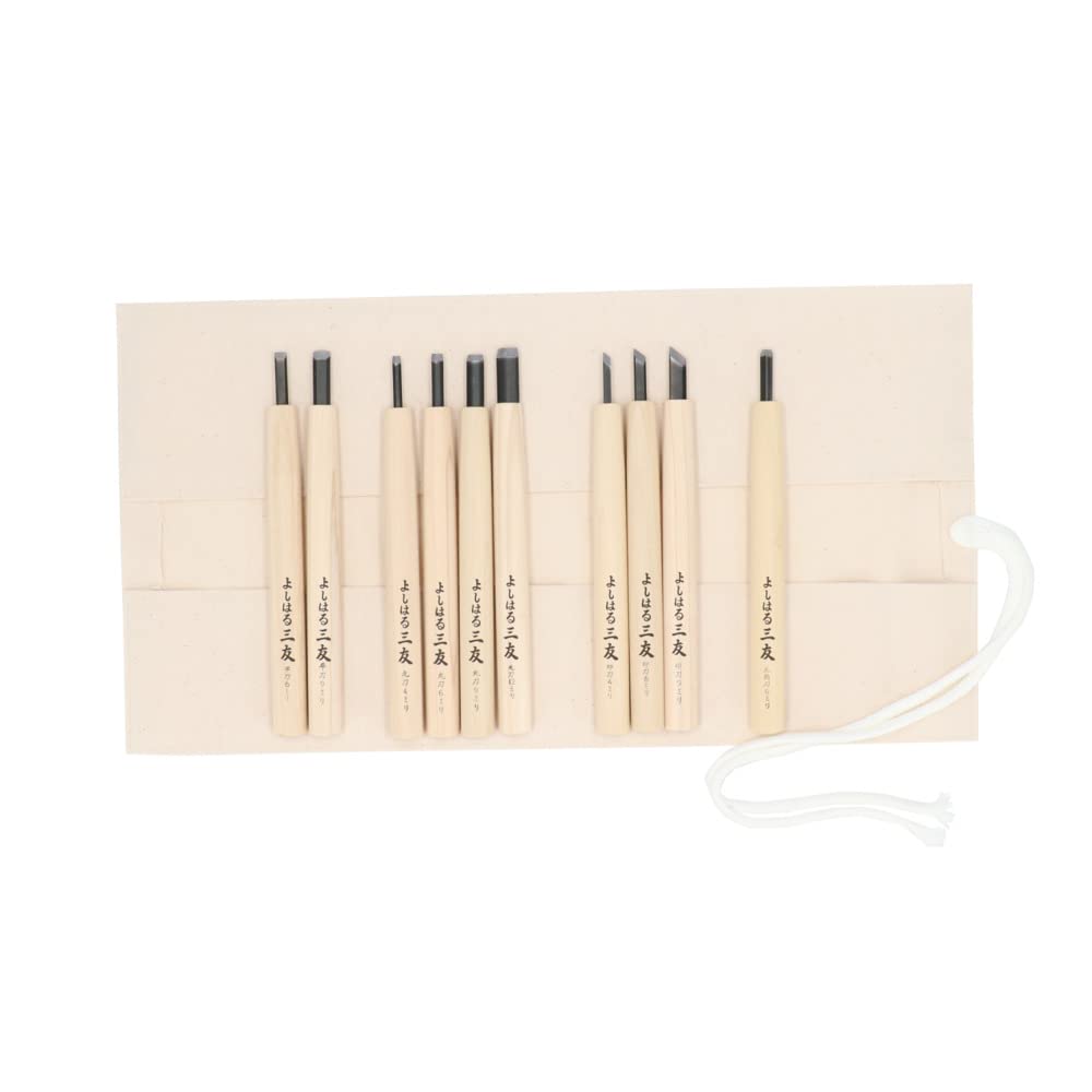 Amazon.co.jp: 義春刃物 最高級 付鋼製 別製 よしはる三友 彫刻刀 布