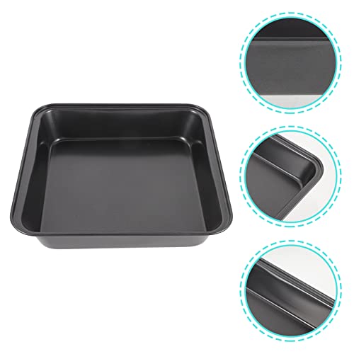 Upkoch Detroit Pizza Pan Square Baking Sheet Deep Pizza Pan Carbon Steel Tortilla Pan Nonstick Bakeware For Home Restaurant Black 1Pc 25X24.5Cm #TOP2