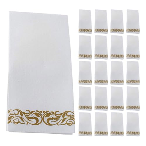 Servilletas desechables doradas para decorar mesas de fiesta y cenas de gala en casa