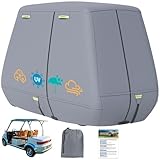 Nukugula 800D Waterproof Golf Cart Cover 2/4/6 Passenger, Heavy Duty Solution-Dyed...