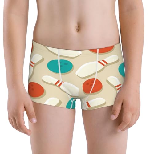 Boys' Cotton Boxer Brief Soft Underwear-Vintage Bowling